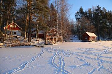 Фото номера Шале с двумя спальнями Шале Linkkumylly Cottages г. Nuolniemi 13